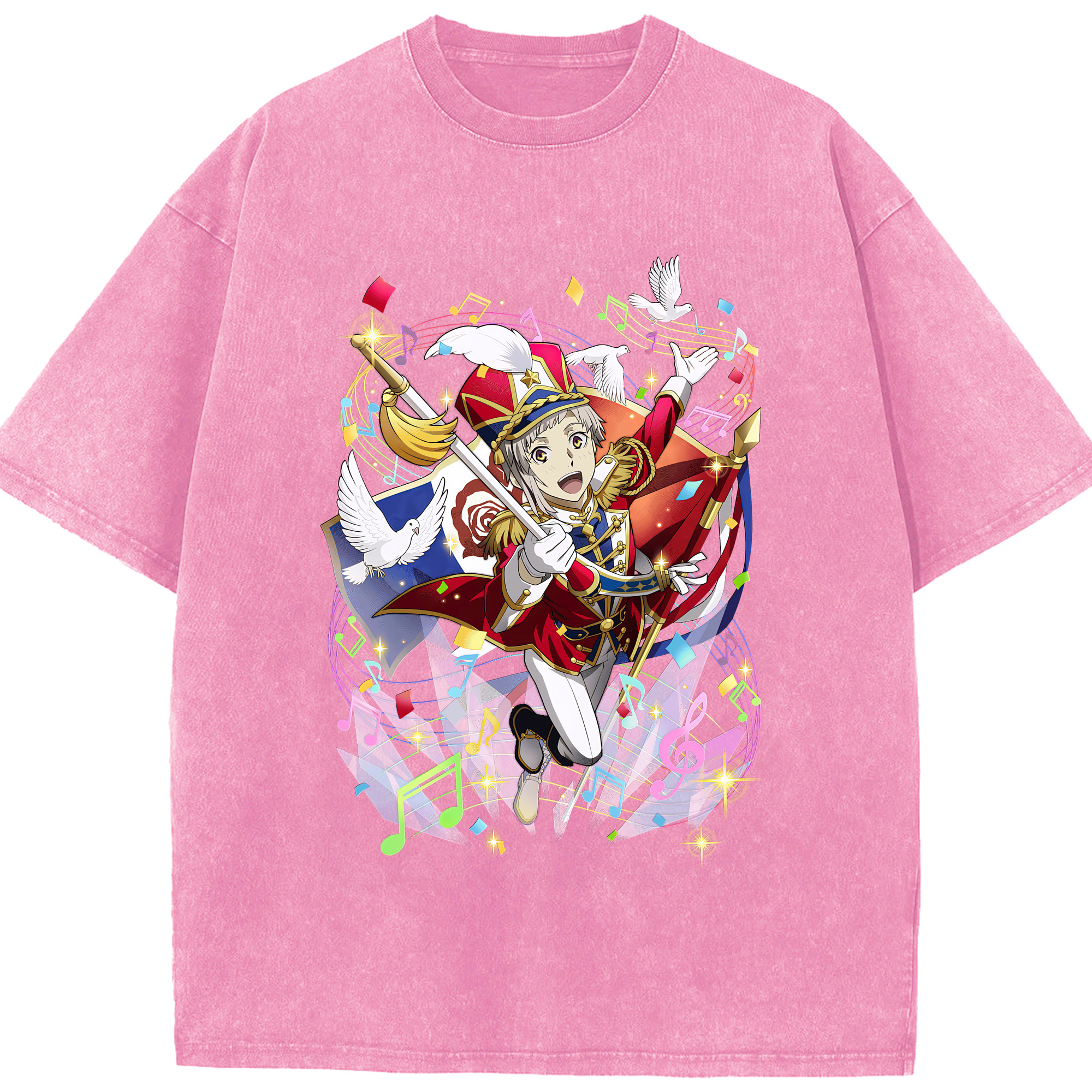 （画像用） 文豪ストレイドッグス Bungo Stray Dogs 綿100% ヴィンテージ風 半袖Tシャツ（フロントプリント）